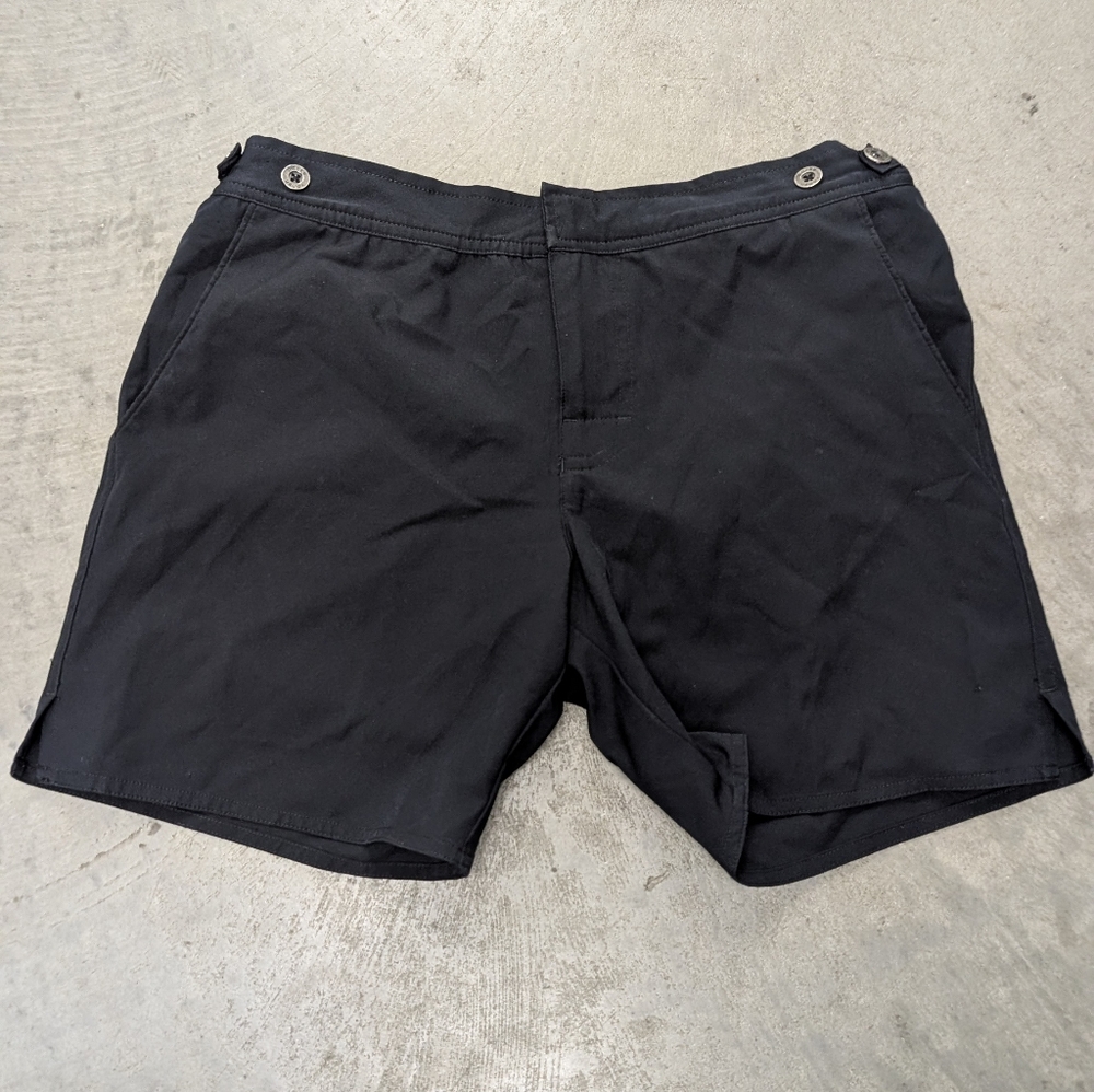 Parke & Ronen Black Swim Trunks